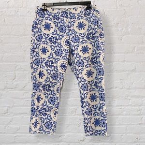 Talbots Heritage Crop Pants, Mosaic Blue -6P